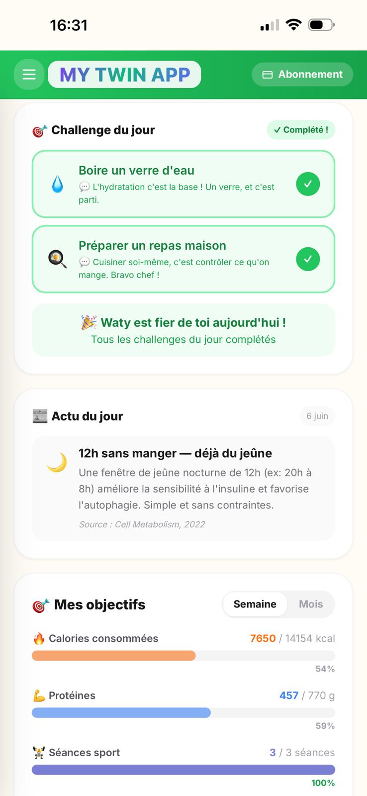 🎯 Tableau de bord